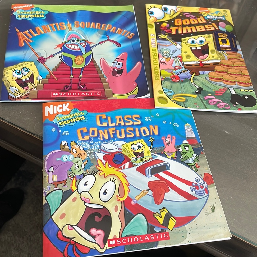 Three SpongeBob SquarePants 📚 Books ‼️